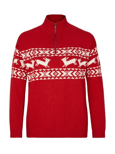 "Green Cotton" Norweger-Pulli rot